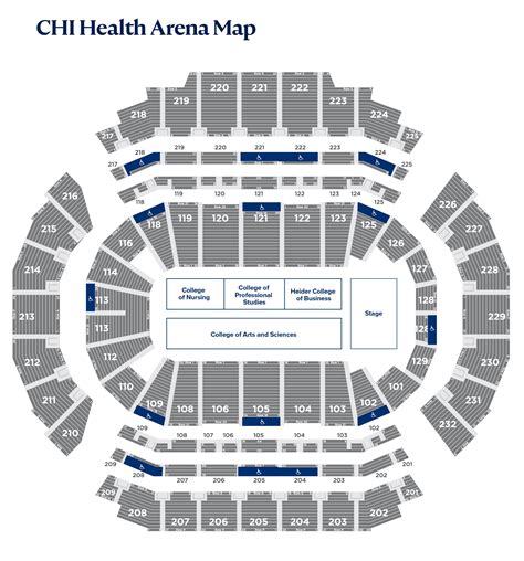 Upper Level Side (Basketball). . Chi omaha seating chart with rows and seat numbers
